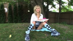 Teen Kasia 031 blue and white schoolgirl