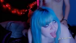 Juicy Booty Babe Gets Pounded Doggy by Hot Shemale