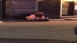 酔ってる女の野ション