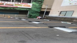 駐車場でおしっこ