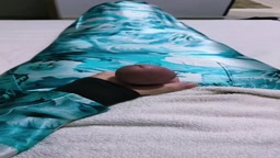 Satin Floral Blue Baju Kurung Cumshot