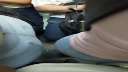 Two thick latinas on metro