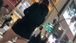 ギャル ホットパンツ 追跡 ハミケツ 着衣尻