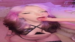 白人美女　フェラ