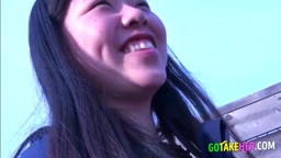 Cheating Asian Woman Sucks Dick on Balcony