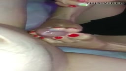 Footjob [57] Multiple cumshots