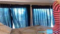 Big-Titted Blonde Shows Off Her Curves on Webcam