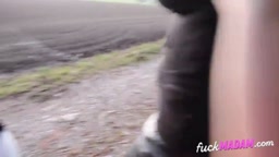 German Amateur Couple Gets Naughty in Public - Car Trunk Blowjob