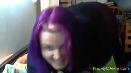 Emo Goth Girl's Foot Fetish Webcam Show