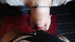 Upside-Down Throat Fuck - German BBW Deepthroats POV