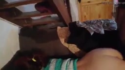 Bad mom talking on the phone and fucking