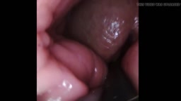 cock thrusting inside pussy to completion with camera