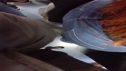 Encoxada rubbing dick on ass