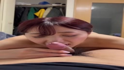 爆美女彼女のどエロいフェラ