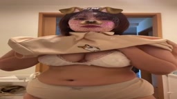 茶髪ぽちゃ 犬エフェクト1
