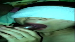 人妻 目隠しフェラ 個人撮影 拾