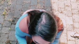 Risky Roadside Blowjob with a BBW Babe