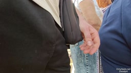 Deep Encox Blue Pants Outside Festival