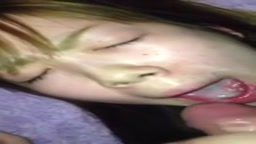 処女喪失→口内発射→精飲→泣