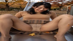 人妻滑り台パンチラ (4)