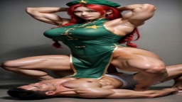 筋肉美女　コスプレ　東方　騎乗位