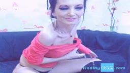 Skinny Granny Pleasures Herself with Dildo on Webcam