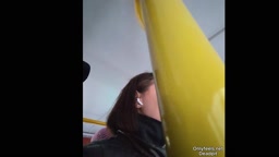 Bus Encoxada | She smiles from his touch