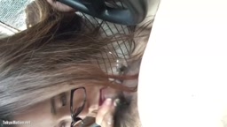 車内ハメ　美女　円