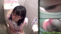 Asian pees in public wc