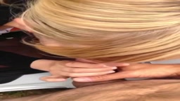She stuck her head out of the car and started giving a blowjob