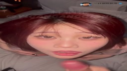 顔射待ち美女彼女