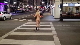 Wild Blonde Gets Naked in Public