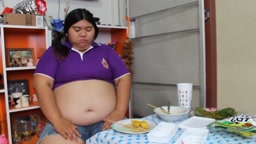 fat girl eating