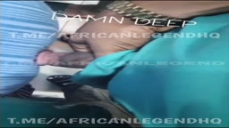 Deep encoxada African lady