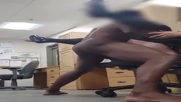 Office White girl wet pussy in heels and pantyhose Dicked down by black cock