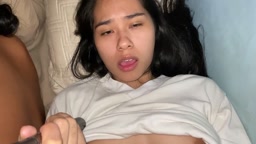 Asian Teen Sends Nudes and Masturbates Next to Boyfriend.