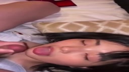 顔射　スマホ撮