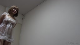 Ayame Nogi takes off her see-through lingerie and changes into a Super High-cut leotard