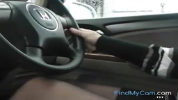 Asian Girl Reaches Orgasm in Car with Sex Toy on Webcam