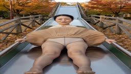 人妻滑り台パンチラ (16)