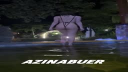 azinabuer V字水着露出
