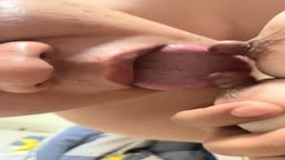 両乳首寄せ舐めフル