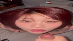 フェラからの顔射美女