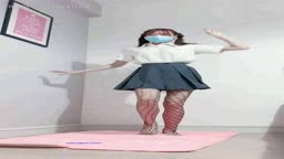 Young Chinese girl strip dance