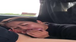 素人車内フェラチオ18