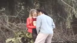 sweet blonde pale wet pussy fucked in the woods