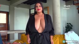 2 guys sharing huge boobs full