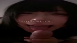 地雷系美女の主観フェラ