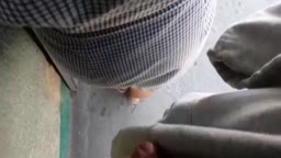 Cum on ass bus stop