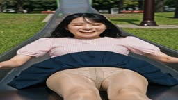 人妻滑り台パンチラ (24)
